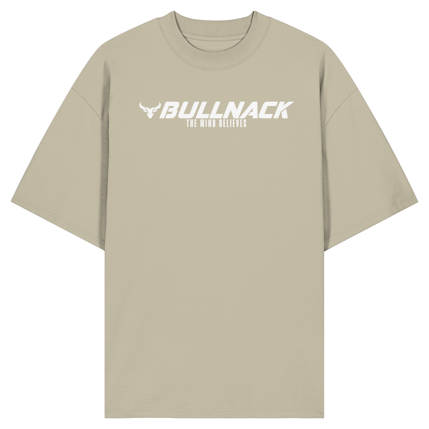 BULLNACK Oversized Shirt - The Mind Believes in stone - Organic Oversize Shirt