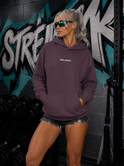 BULLNACK GANG Fluffy Oversize Hoodie Plum Purple