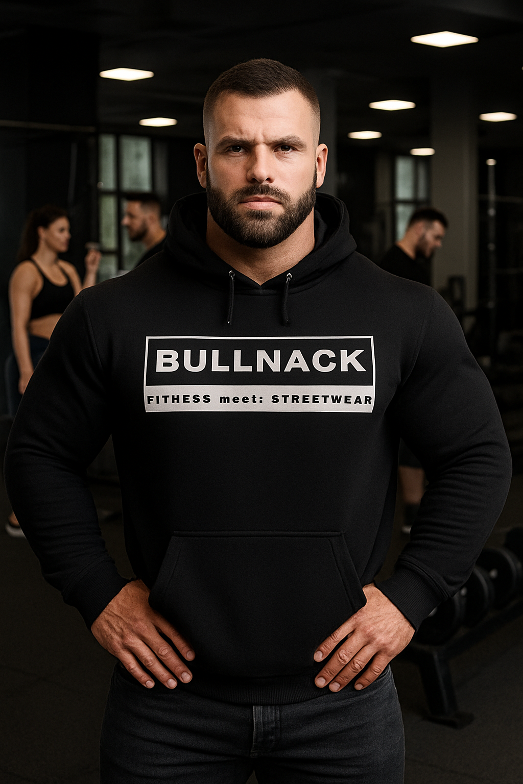 BULLNACK Regular Hoodie - Fitness meets Streetwear