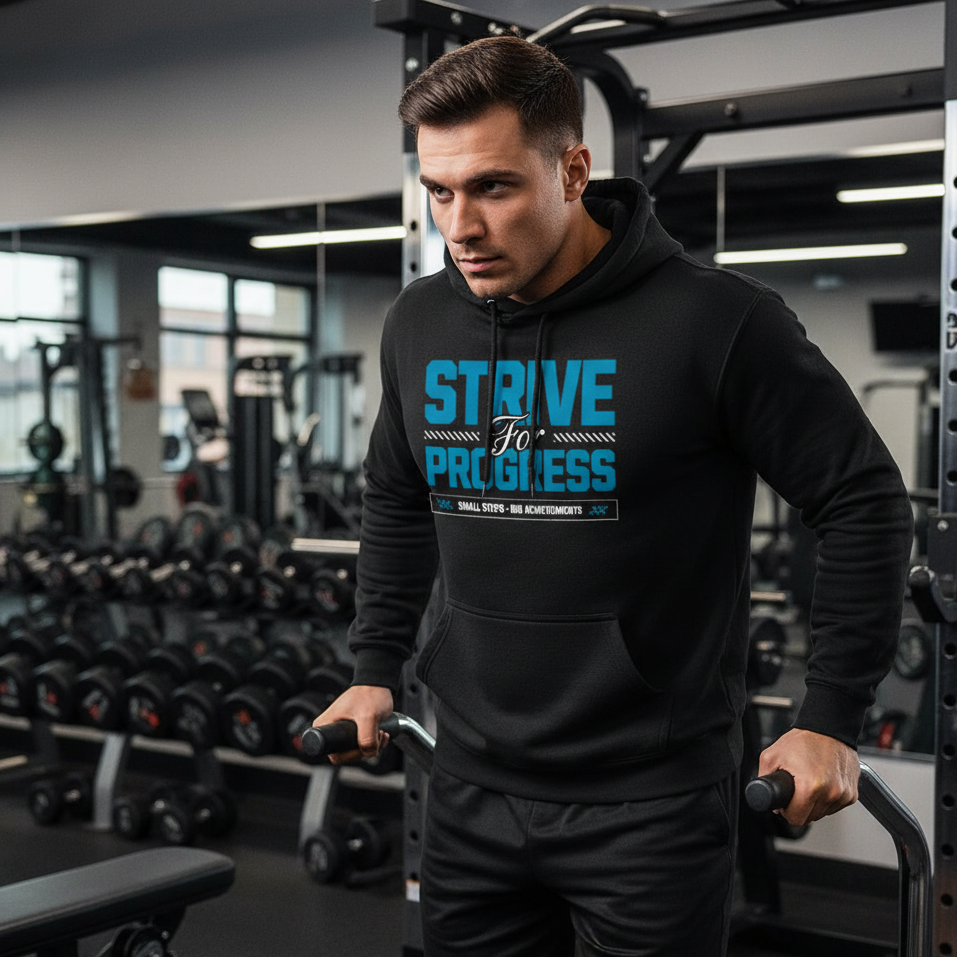 BULLNACK Regular Hoodie - Strive for Progress