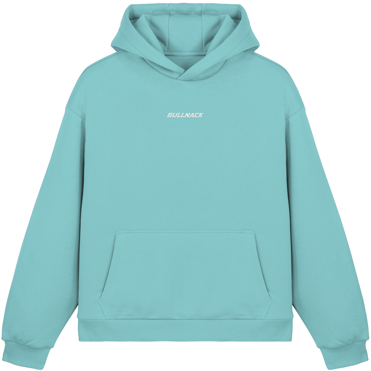 BULLNACK GANG Fluffy Oversize Hoodie Beryl Blue