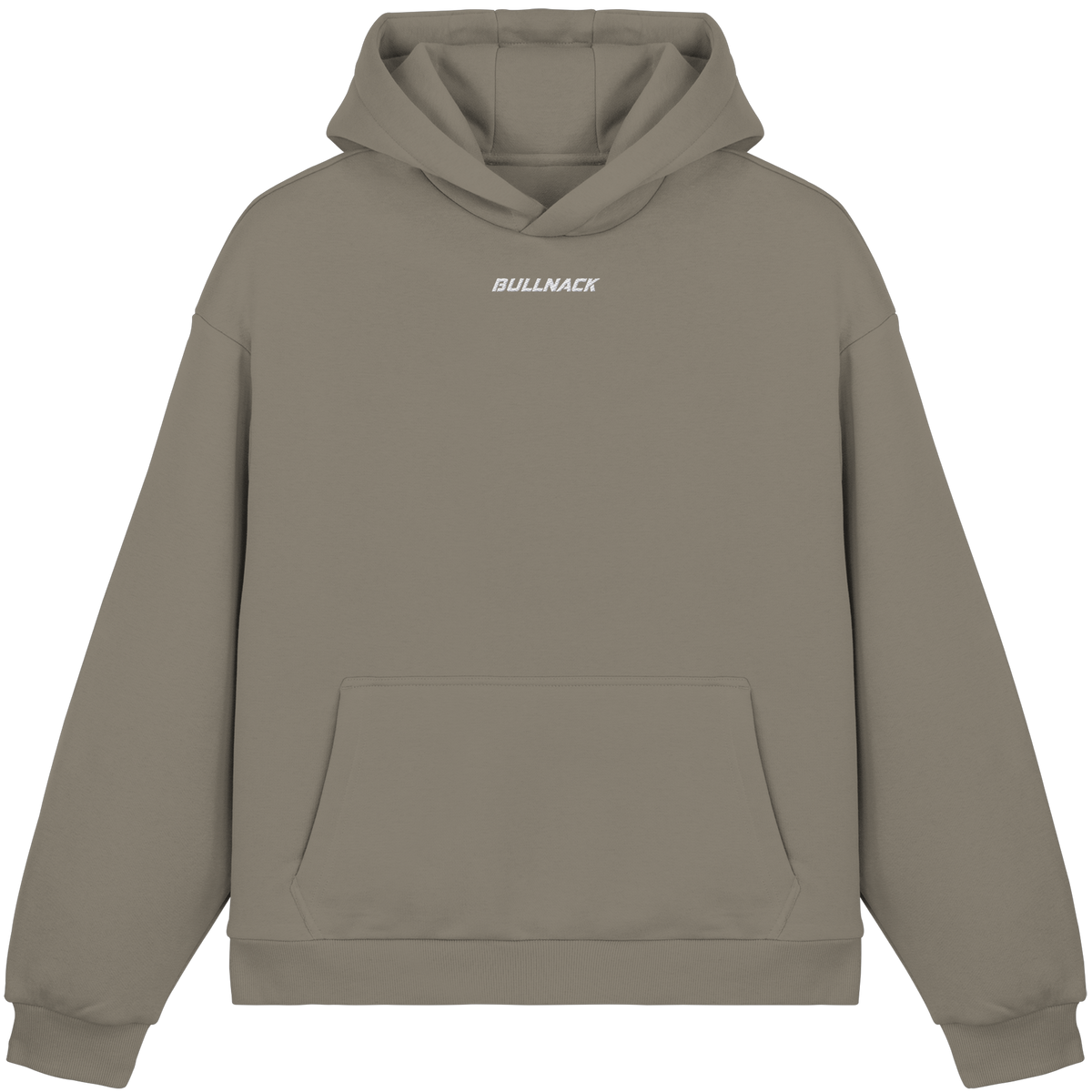 BULLNACK GANG Fluffy Oversize Hoodie Pale Olive