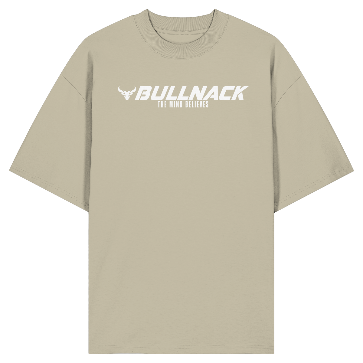 BULLNACK Oversized Shirt - The Mind Believes in stone