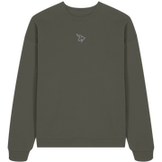 BULLNACK Oversized Sweater - Icon gestickt khaki