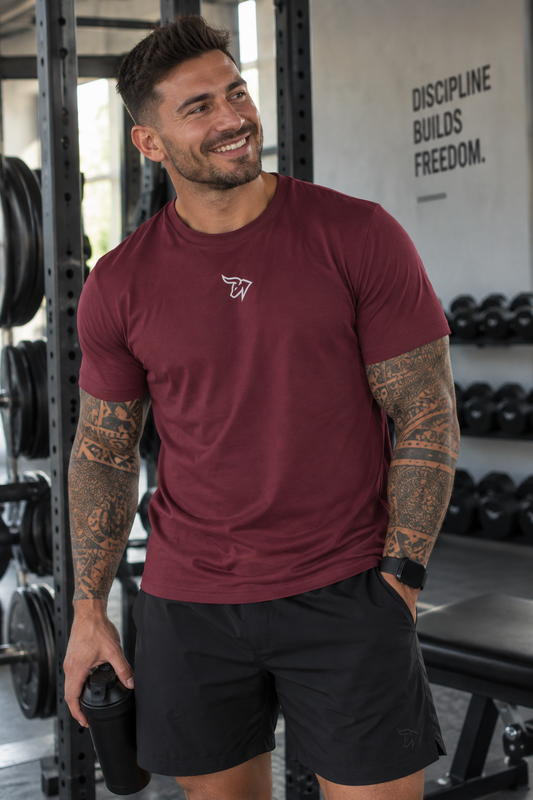BULLNACK Regular Shirt - Icon - burgundy