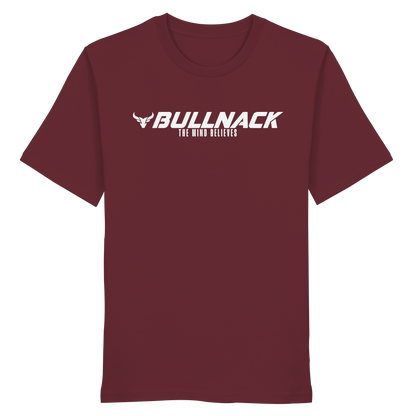 BULLNACK Regular Shirt - The Mind Believes - burgundy - Organic Shirt