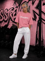 BULLNACK Oversized Shirt - The Mind Believes in pink joy