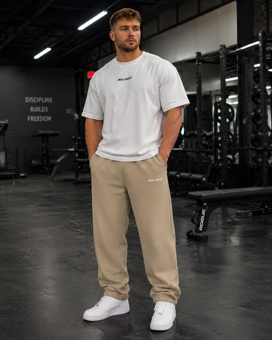 BULLNACK GANG Fluffy Sweatpants Beige - Fluffy Sweatpants