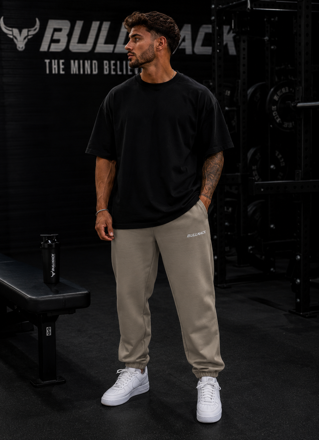 BULLNACK GANG Fluffy Sweatpants Pale Olive - Fluffy Sweatpants