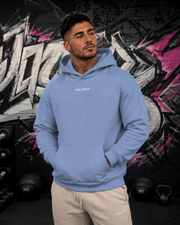 BULLNACK GANG Fluffy Oversize Hoodie Powder Blue